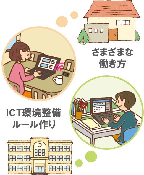 さまざまな働き方
ICT環境整備ルール作り