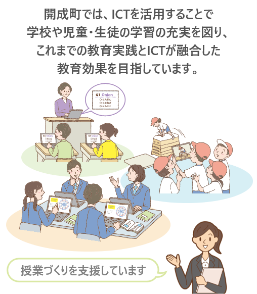 神奈川県開成町のICT活用～JMCが授業づくりを支援～